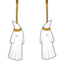 Load image into Gallery viewer, hanging klansmen earrings - SOLD OUT
