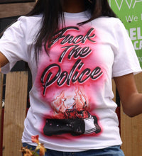 Load image into Gallery viewer, Airbrush fuck the police t-Shirt - SOLD OUT
